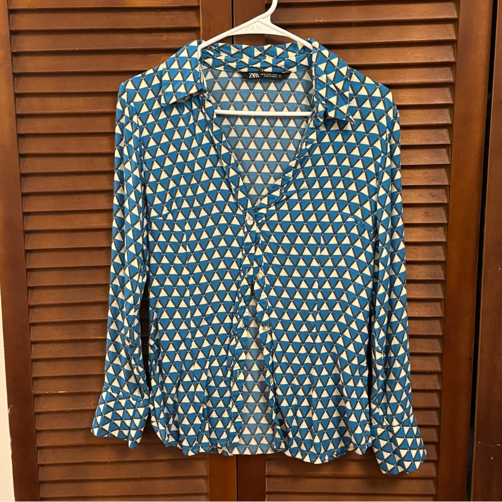 Zara Blue Geometric Women's Set